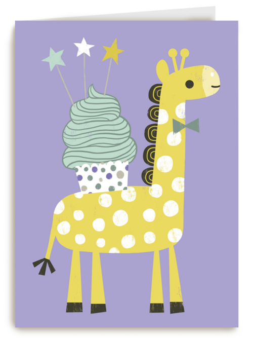 Verjaardagskaart Hallmark | Giraffe Met Cupcake