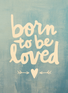 geboortekaartje born to be loved blauw