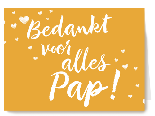 Vaderdag kaart bedankt voor alles pap