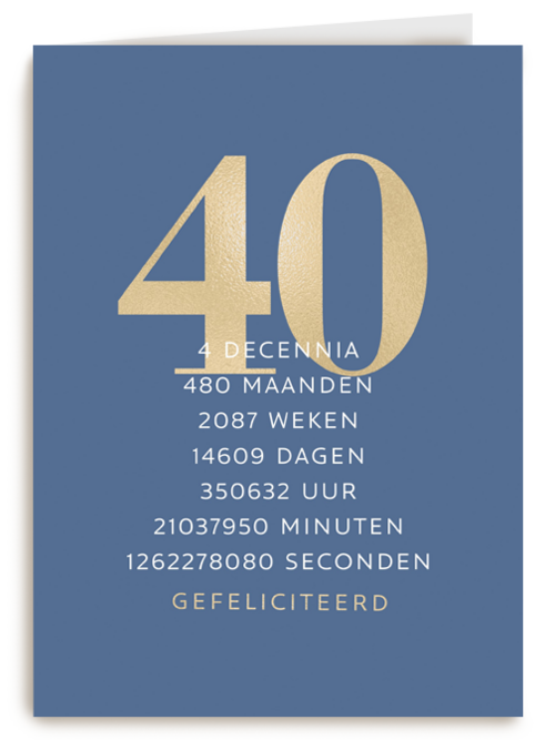 verjaardagskaart 40 4 decennia
