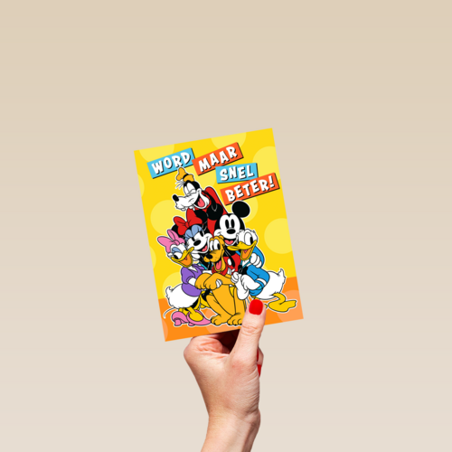 Mickey Mouse beterschapskaart