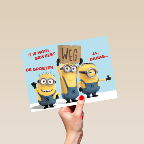 minions weg de groeten dag