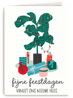 fijne feestdagen vanuit ons nieuwe huis kaart