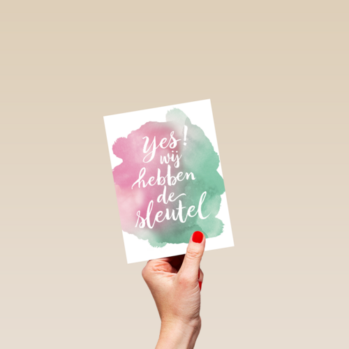 watercolor yes wij hebben de sleutel