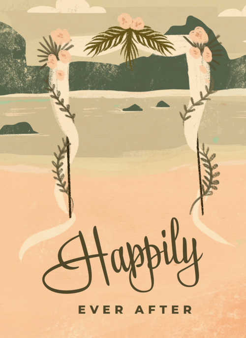 Houten Kaart Felicitatie Huwelijk | Houten Kaart Hallmark | Felicitatie Huwelijk | Pas Getrouwd Kaart Happily Ever After