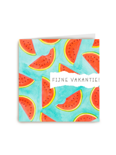 Zomer kaart Meloenen Fijne vakantie