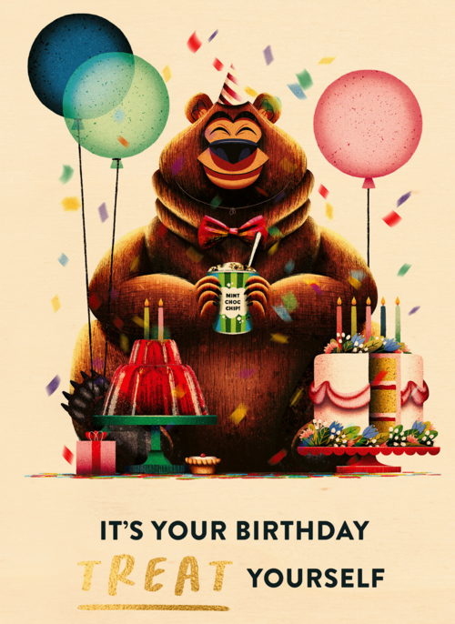 folio bear its your birthday treat yourself
