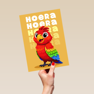 Verjaardag Hoera Papegaai