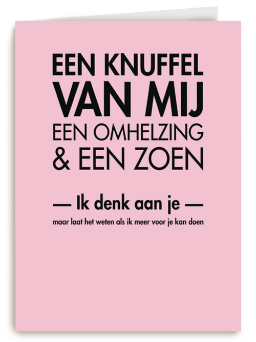 een knuffel van mij