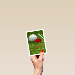 Valentijn balletje slaan golf