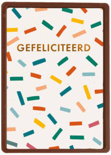 Confetti kaart gefeliciteerd
