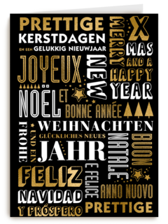 Kerstkaart zakelijk meerdere talen