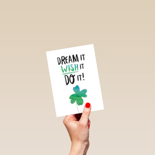 groen klavertje vier met quote