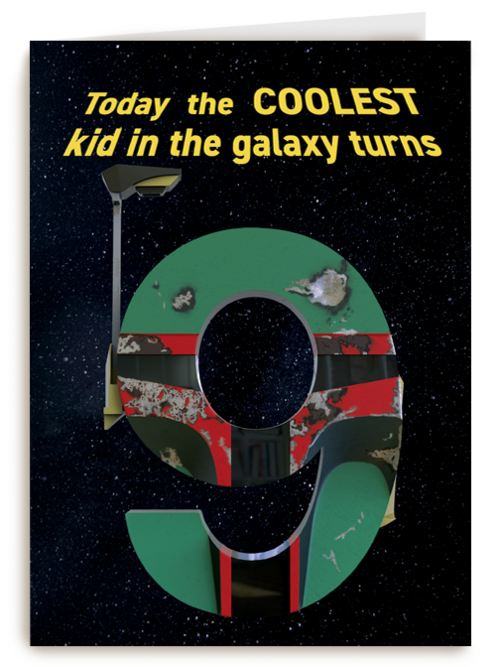 Star Wars verjaardagskaart 9 jaar