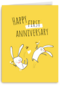 happy first anniversary with these rabbits