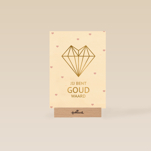 valentijnskaart stijlvol jij bent goud waard
