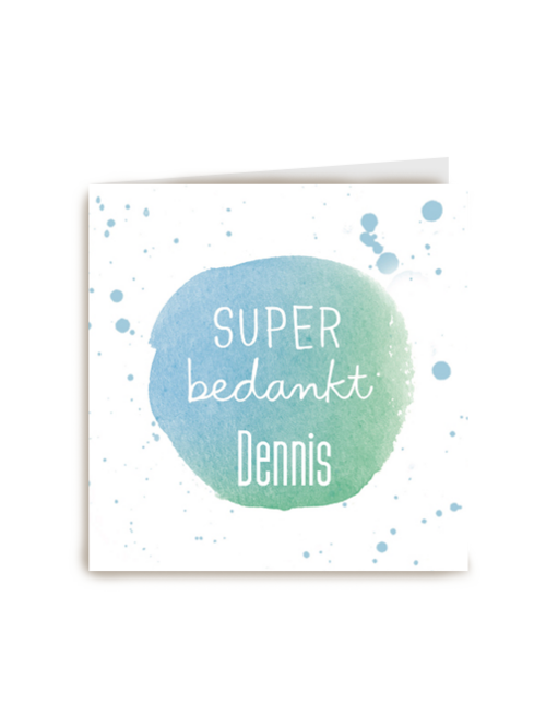 watercolor super bedankt
