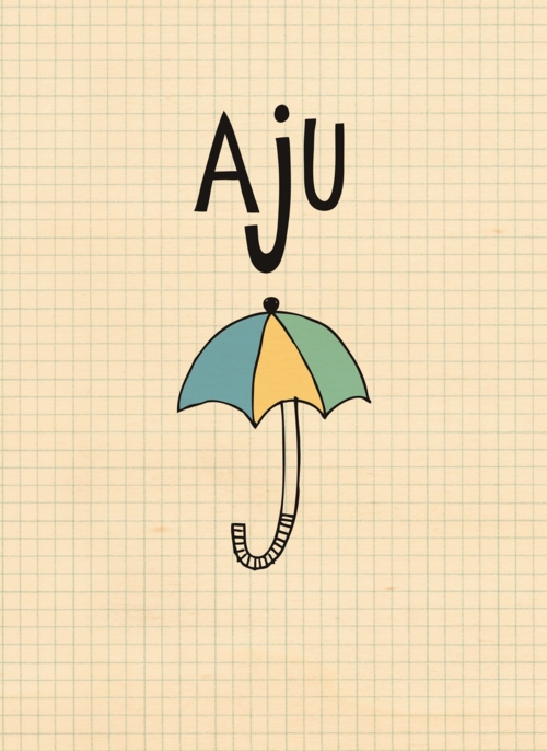 Houten Kaart Afscheid | Houten Kaart Hallmark | Afscheid | Aju Paraplu