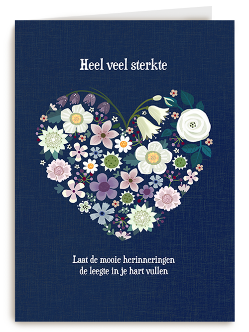Kaart Hallmark | Condoleance Kaarten | Condoleance Kaart Hart Met Bloemen