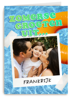 Zomer groeten uit zwembad