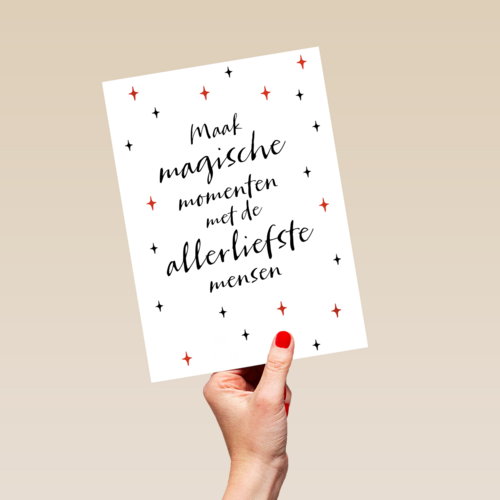 Kerstkaart Maak magische momenten met de allerliefste mensen