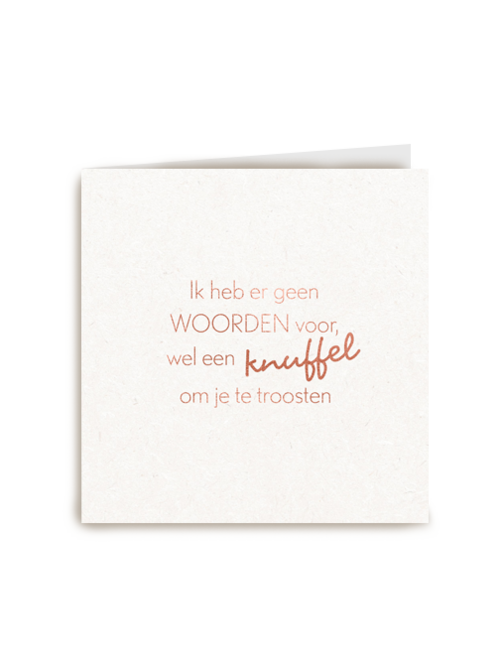Kaart Hallmark | Condoleance Kaarten | Sterktekaart Ik Heb Er Geen Woorden Voor Wel Een Knuffel