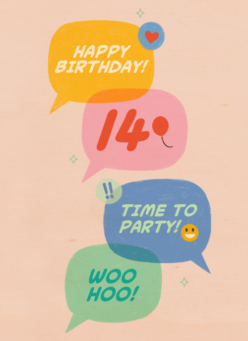 happy birthday 14 time to party