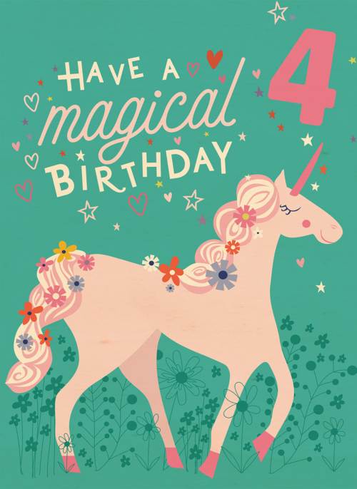 Houten Kaart Kaart Met Leeftijden | Houten Kaart Hallmark | Kaart Met Leeftijden | Verjaardagskaart Unicorn Met Leeftijd