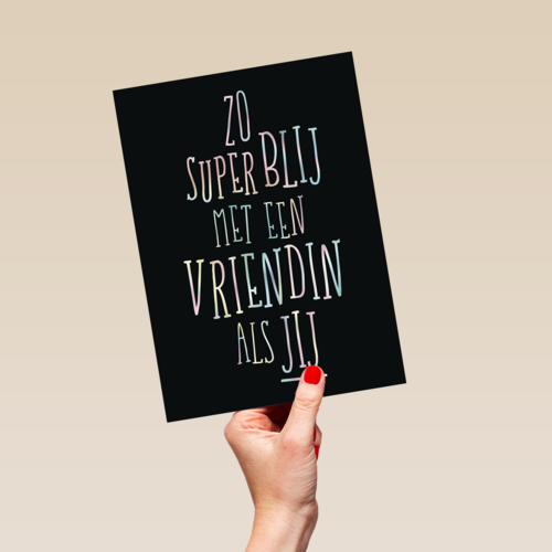 superblij met vriendin als jij