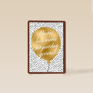 Verjaardagskaart man vrouw hip Gouden ballon