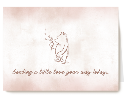 moederdag kaart winnie the pooh sending a little love