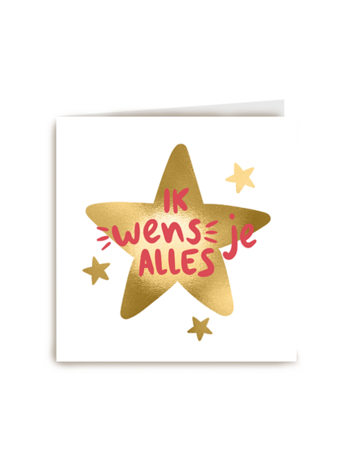 nieuwjaar kaart ik wens je alles