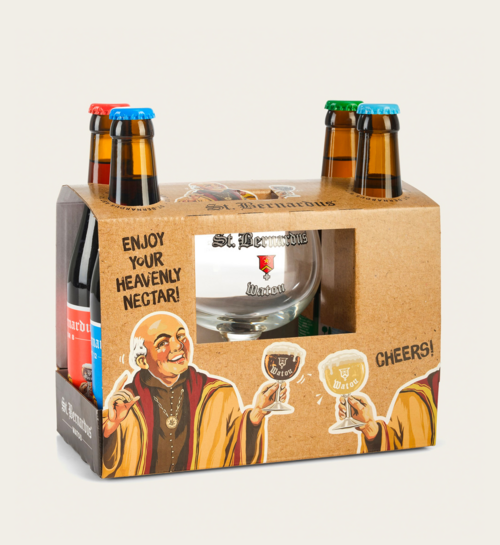 St. Bernardus met glas cadeaupakket