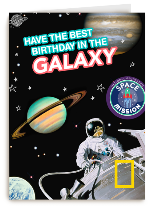 verjaardag kaart jongen best birthday galaxy
