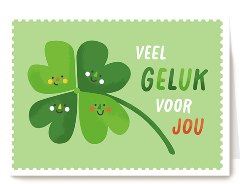 Kaart | Zomaar | Kinderpostzegels Veel Geluk Voor Jou