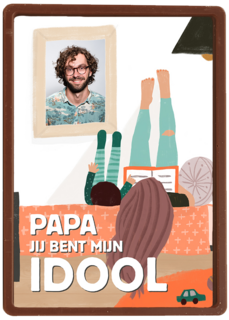 vaderdag fotokaart hip papa jij bent mijn idool
