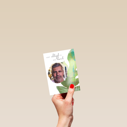 Fotokaart condoleance voor altijd in ons hart