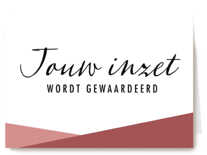 Bedankt kaart thuiswerken jouw inzet wordt gewaardeerd