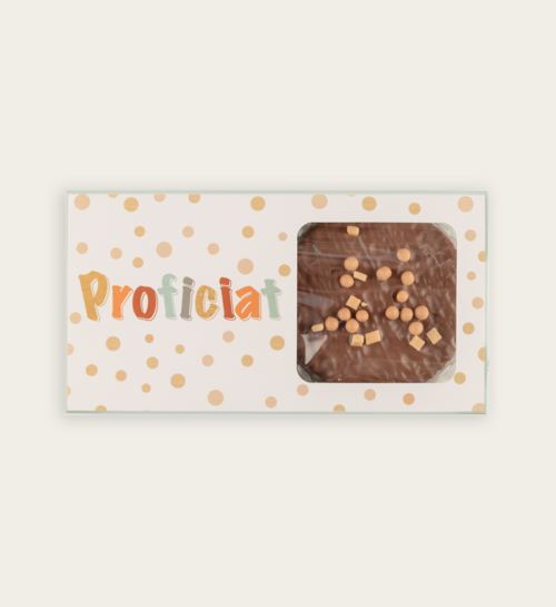 Proficiat Stroopwafels Melk Zeezout Fudge 4 Stuks | Hallmark Cadeau Koek En Cake |
