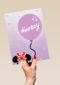 Disney Minnie Mouse verjaardagskaart Hooray