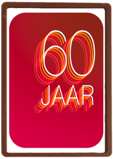 Verjaardagskaart 60 jaar rood