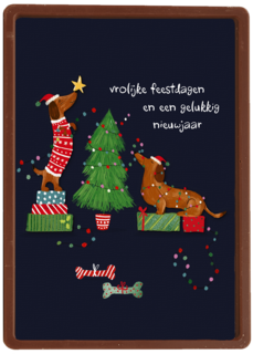 Teckels vrolijke feestdagen