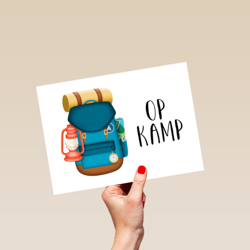 op kamp rugzak