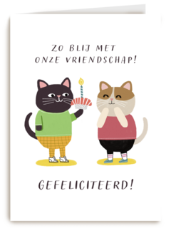 verjaardagskaart met sushi voor een kat