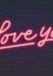 Liefde kaart neon Love you