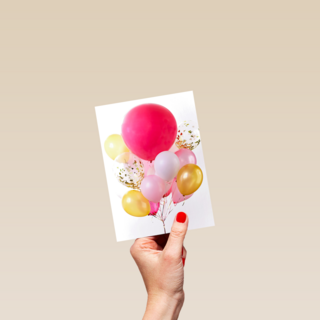 van harte met deze roze ballonnen