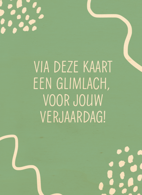 Verjaardagskaart man hip Een glimlach voor jouw verjaardag