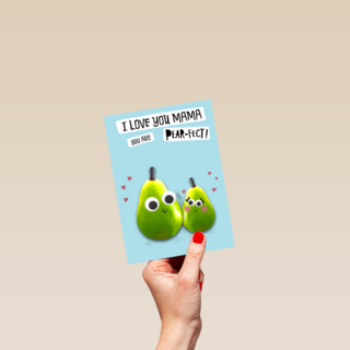 moederdag kaart mama you are pear fect