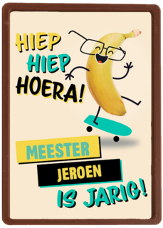een felicitatie van een skateboard banaan
