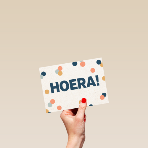 Hoera met confetti